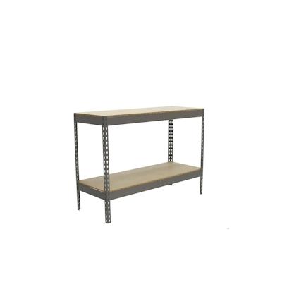 PROREGAL Schwerlastregal WOOD BEAST TWO | HxBxT 90x150x60cm | 2 Ebenen | Fachlast 600kg | Grau | Weitspannregal Werkstattregal Lagerregal Image