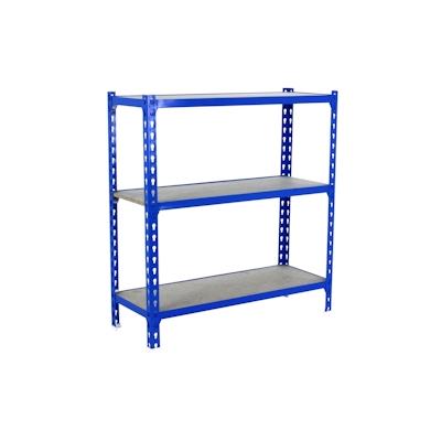 PROREGAL Schwerlastregal SMALL MULI | HxBxT 100x90x40cm | 3 Fachböden | Fachlast 150kg | Blau | Lagerregal Kellerregal Werkstattregal Fachbodenregal Image