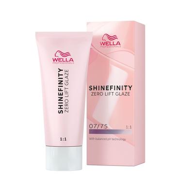 Wella Professionals Shinefinity Zero Lift Gaze Demi-permanente Gel-Cremetönung Haartönung 07/75 Cool Raspberry Latte 60 ml Rosegold Image