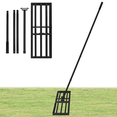 TEMU Subtlety Lawn Rake Segmented, Lawn Squeegee 95-185 Cm Height Adjustable, Lawn Leveling Rake With Rubber Handle, Removable Lawn Urface Leveler For Garden Lawn Care