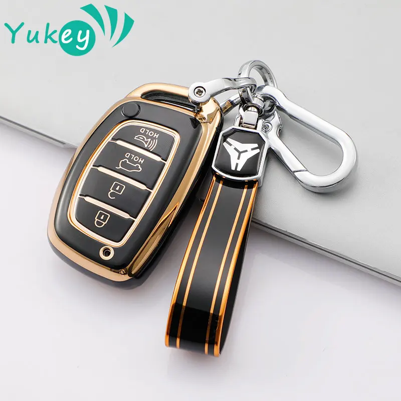 Per Hyundai Tucson Sonata Fe Creta Ix25 Ix35 Ix45 I10 I20 I30 I40 Verna Solaris Mistra Elantra Accent TPU Car Key Case Cover Fob