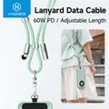 Hagibis Cordino universale per telefono Cavo USB C 2 in 1 Cinturino per telefono da C a C/C a L Cavo di ricarica per iPhone 16 15 Pro Max La maggior parte dei telefoni