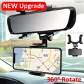 Supporto per telefono per auto 360 Staffa di montaggio per specchietto retrovisore Navigazione GPS Supporto per cellulare Clip Supporto per telefono cellulare per auto regolabile pieghevole