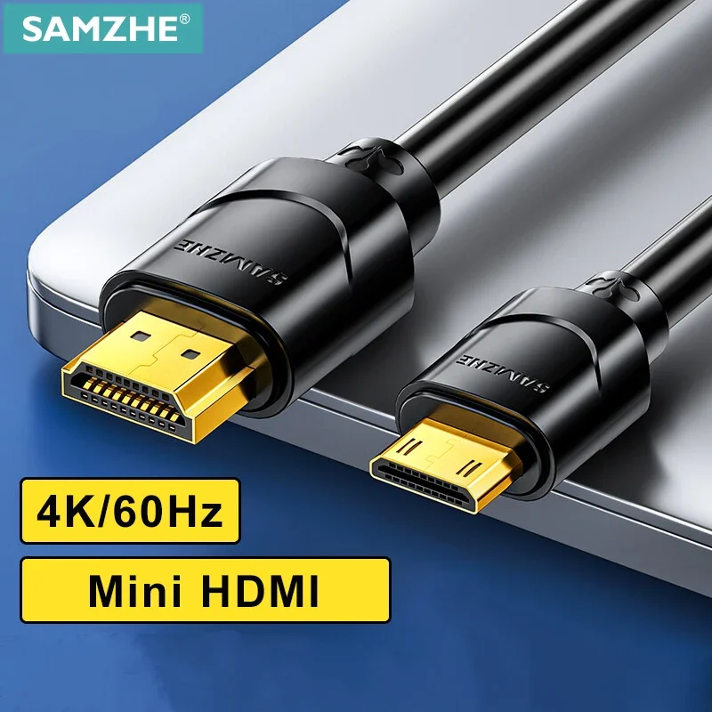 SAMZHE cavo da Mini a HDMI 4K/60Hz HDMI 2.0 per Raspberry Pi Zero scheda Video grafica videocamera 4K Mini cavo HDMI