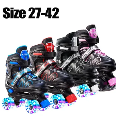 Size 27-42 Adjustable Toddler Girls Boys Roller Skates for Ages 3-12 Kids Light Up Wheels Roller Skates Sneakers Rollers patines