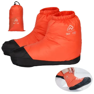 Ultralight Anti Slip Winter Duck Down Booties Men Women Down Slippers Warm Socks Soft Cozy Shopping