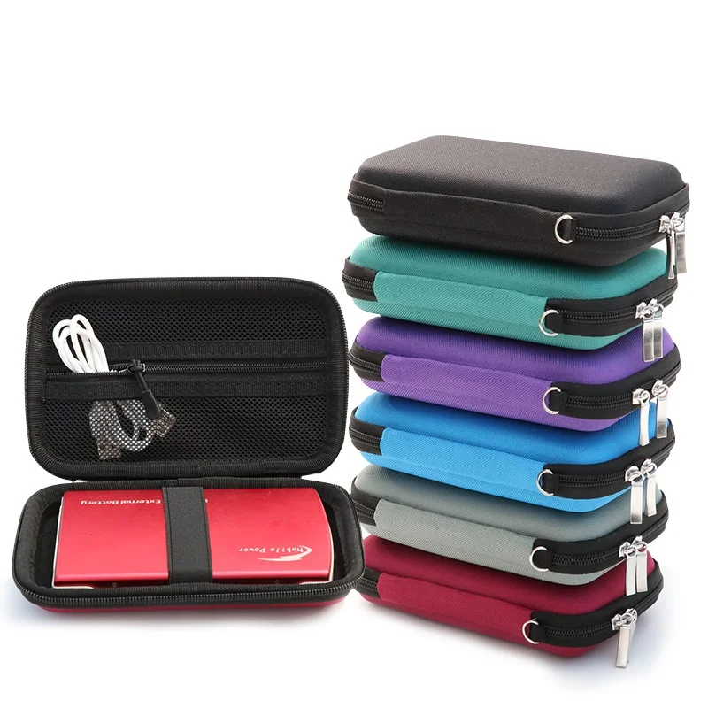 Accessori elettronici Custodia per banca di potere Custodia per disco rigido antiurto Custodia per cavo da viaggio HDD SSD da 2,5