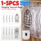 1-5PCS Hanging Vacuum Storage Bags Clothes Compression Seal Bag Reusable Empty Pump Bags Clothes