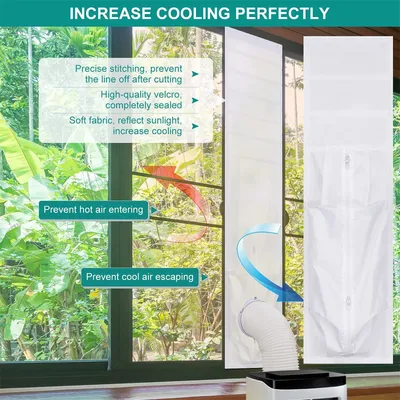 Air Conditioner Window Sealing Cloth Universal Window Seal For Portable Air Conditioner Window Vent Kit Window Vent Kit Soft