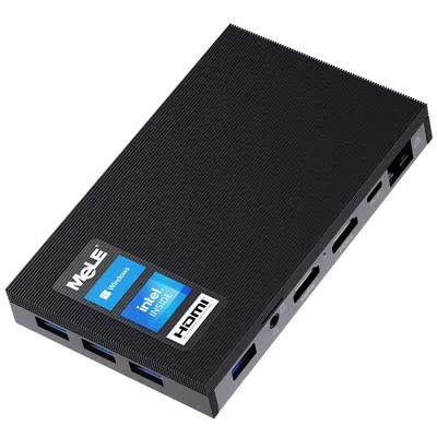 MeLE Fanless Mini PC Windows 11 Pro Tiny PC Intel Celeron J4125 8GB 128GB Industrial Computer