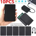 Custodia per disco rigido portatile USB3.1 tipo C 2.5 ''custodia per HDD Mobile SATA 1/2/3 SSD per pc disco rigido esterno con cavo USB C