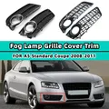 Griglia del paraurti anteriore in rete a nido d'ape per Audi A5 Coupé / Sportback 2008-2011 A5 Cabriolet 2010-2011 Kit di copertura della griglia della lampada fendinebbia