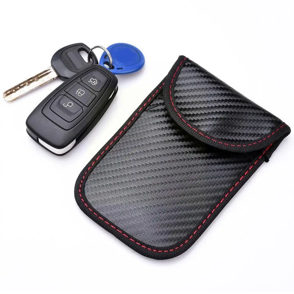 Custodia Faraday con blocco del segnale per chiave dell'auto, telefono cellulare, chiavi dell'auto, borsa protettiva per telecomando, custodia protettiva per segnale anti-radiazioni