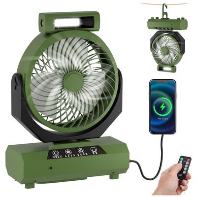 Swanew - Tragbarer, wiederaufladbarer Ventilator - 20000mAh Camping-Ventilator mit Licht und Haken, Image