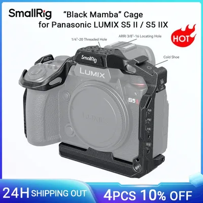 SmallRig “Schwarz Mamba” Käfig & Kit für Panasonic LUMIX S5 II / S5 IIX w Arca-Swiss quick-release Platte für DJI RS 3/RS 3 Pro 4024