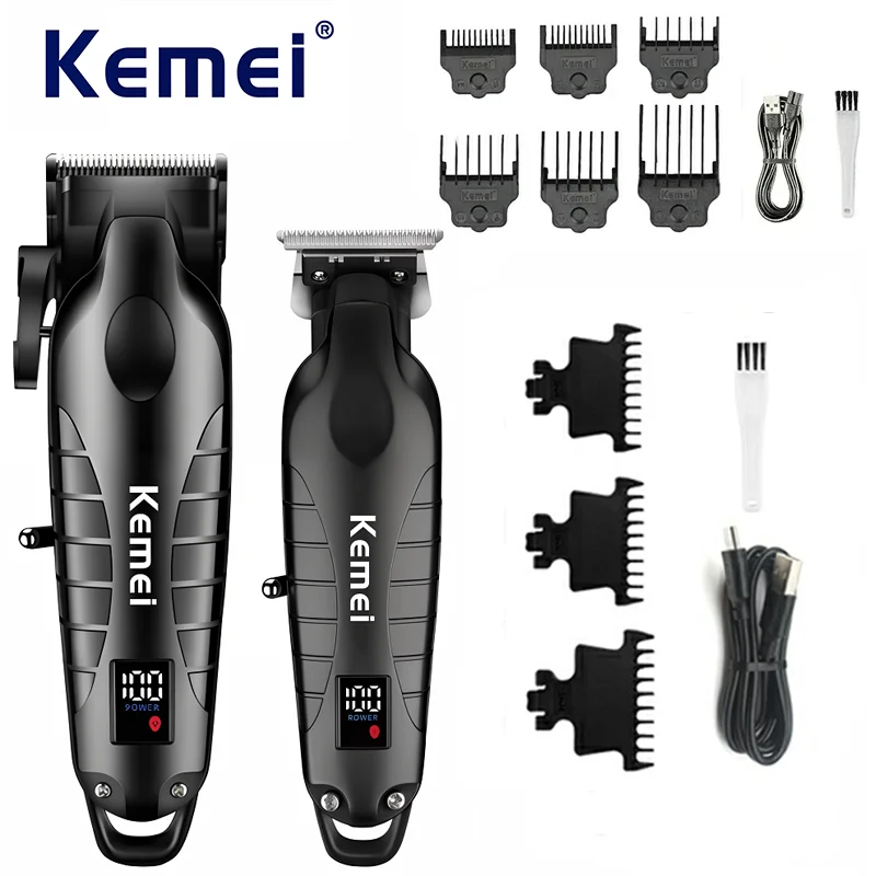 Kemei KM-2290 KM-2293 profession elle friseur set usb aufladen männer profession elle elektrische friseur Image