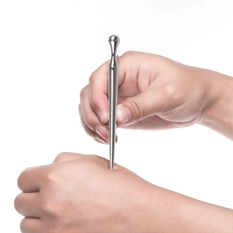 Akupunktur stift Edelstahl manuelle Akupunktur Stift Trigger punkt Massage gerät Tiefen gewebe Massage-Tool für die Schmerz linderung des Körpers Image