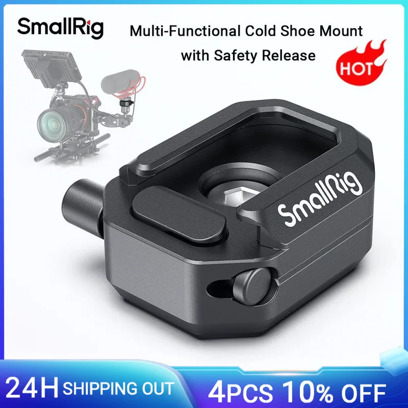 Small rig universelle Kalt schuh halterung, multifunktion aler Schuh adapter mit Sicherheits freigabe für DSLR-Kamera-Rig-Mikrofon licht-206 Image