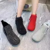 Frauen Stiefel Strass Mode lässig Frauen Schuhe plus Größe weibliche flache Stiefel