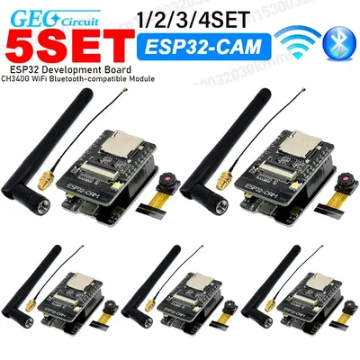 1-5SET ESP32-CAM ESP32 Entwicklung Bord mit 2,4G Antenne WiFi Bluetooth-kompatibel Entwicklung Modul für Home Smart gerät