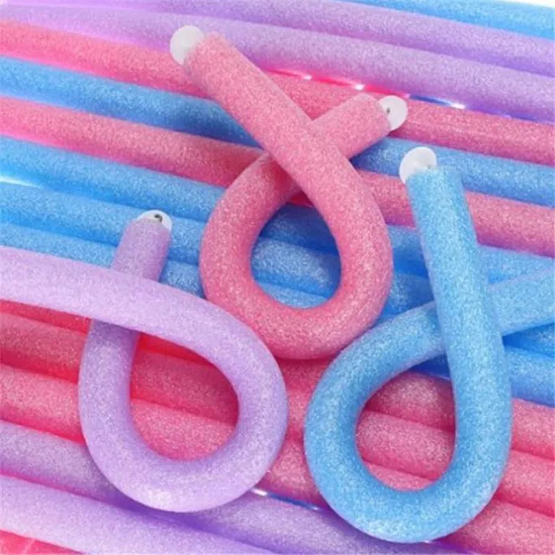10 stücke Flexible Curling Stangen Haar Twist Flexible Stangen Lockenwickler Keine Hitze Lockenwickler Weiche Schaum Haar Roller Haar Styling werkzeug Image