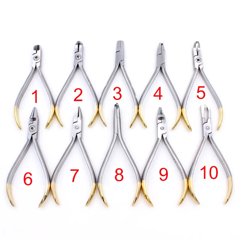 Dental Kieferorthopädische Zange Lingual Draht Niti Cinch Zurück Zange Nadelhalter Ende Schneiden Zangen Dental Werkzeuge Image