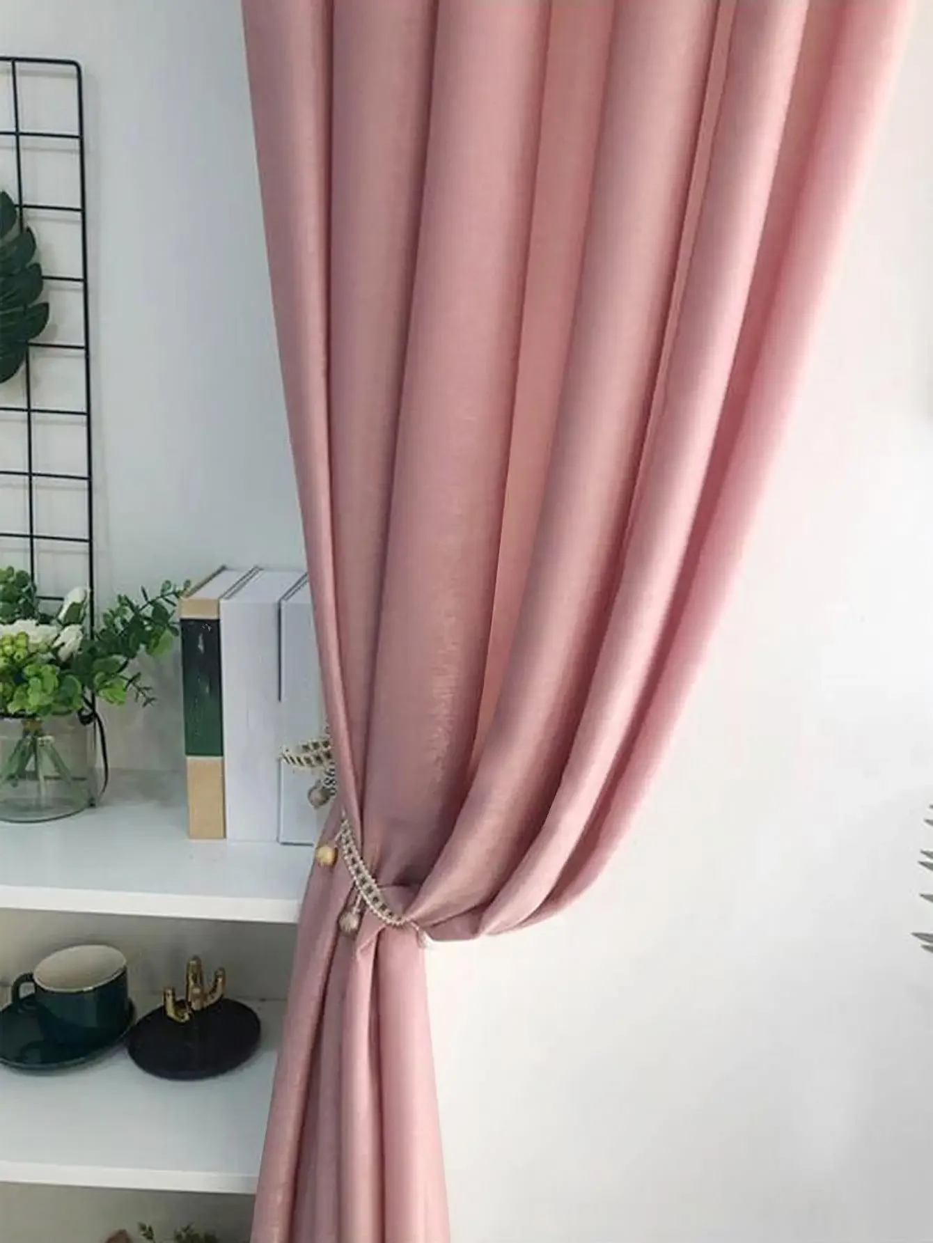 Wohnzimmer Vorhänge 1pc Licht Luxus rosa Prinzessin Stil Image