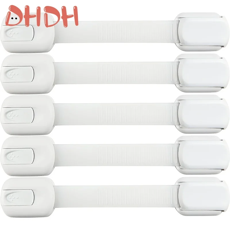 Kindersicherung, Kinderschutz, Baby-Sicherheitsschloss für Schränke und Schubladen, Toilette, Kühlschrank und höher einstellbare Länge Image