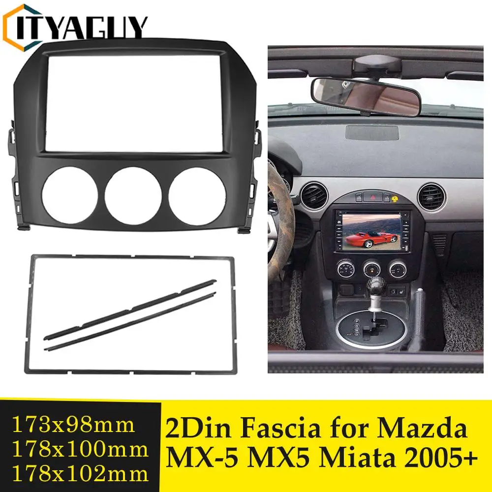 2 din Car Audio Rahmen für Mazda MX-5 MX5 Miata 2005 Dash Kit Stereo Radio Adapter CD Trim Panel DVD-Player Faszie Facia Platte Image