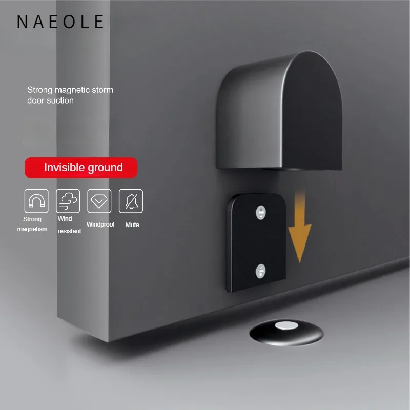 Unsichtbare Tür absaugung stark magnetisch wind dicht geräuschlos Widerstand Badezimmer Boden absaugung magnetische Absaugung Antik ollision Tür stoßel