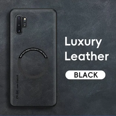 Magnetische Retro-Leder-Soft-Hülle für Samsung Galaxy Note 10 Plus Note 10 Plus Wireless Charging Phone Case Cover