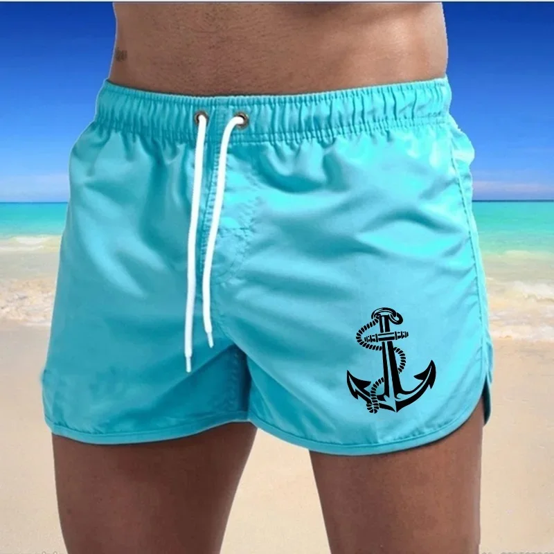 2024 Anker druck Herren Bade bekleidung Shorts Sommer Beach wear sexy Badehose Herren Badeanzug niedrige Taille atmungsaktive Strand Männer tragen Surf Image