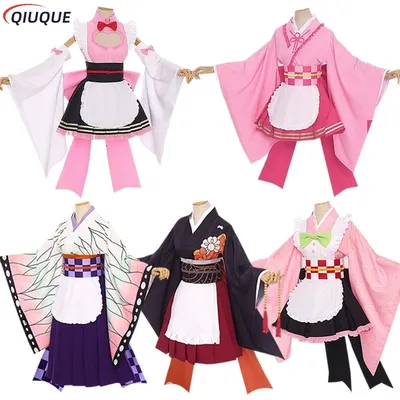 Anime Kinderspion Kindernagel Dienstmädchen Uniformen Kanroji Mitsuri Kibutsuji Kimono Batte Image