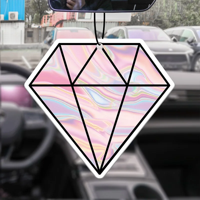 Auto Aroma therapie Parfüm Lufter frischer japanische Cartoon Anime Rückspiegel Duft Anhänger Luft auslass rosa Diamant Image