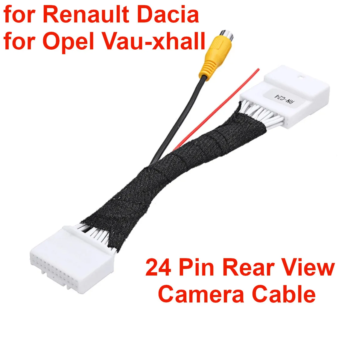 24-poliges Autoradio rca Rückfahrkamera-Adapter kabel für Opel für Renault für Dacia für Vauxhall Image