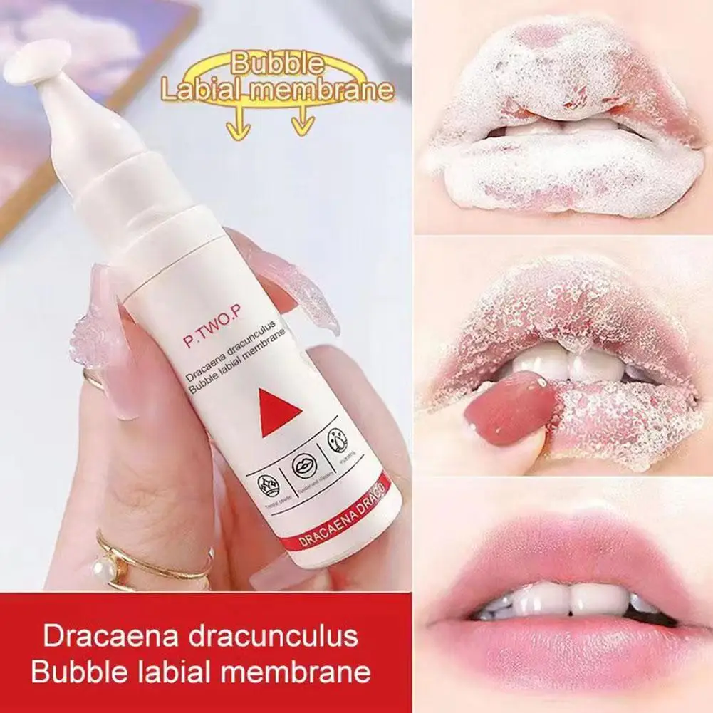 Drachenblut baum Blase Lippen maske feuchtigkeit spendende Reinigung Verbesserung der Lippen linien sanftes Peeling Peeling entfernt abgestorbene Haut Lippen pflege Image