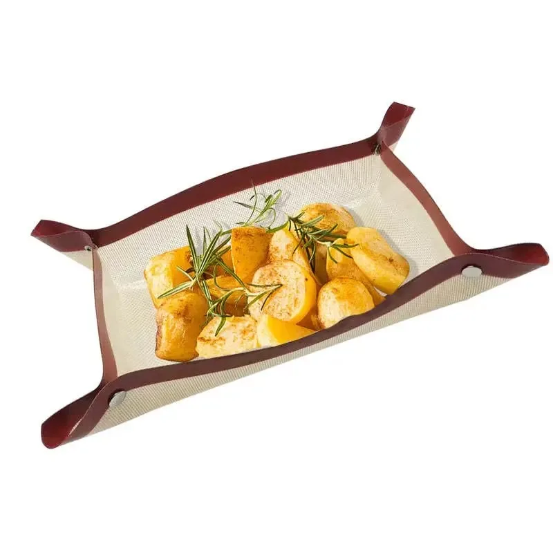 Hitzebeständige Leckage-Silikon-Backmatte, antihaftbeschichtet, Ofen-Netz-Pad, kleines Knopf-Design, Glasfaser-Backmatte, Backmatte Image