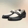Schwarz-Weiß-Penny-Slipper Mode Slip on Männer Freizeit schuhe klassische hand gefertigte Party Bankett Büro große Größe Männer Kleid Schuhe