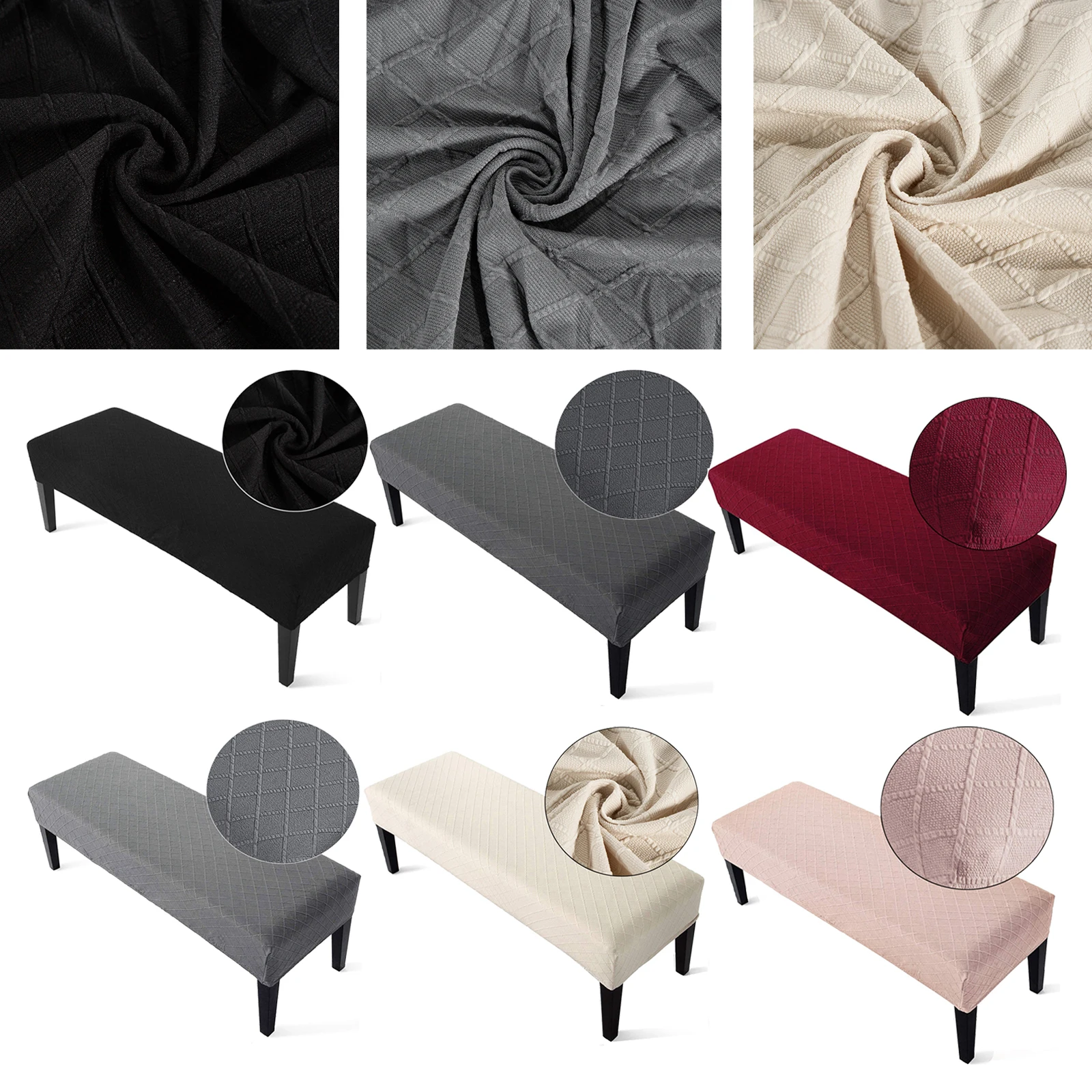 Bank High Stretch Schonbezug Esszimmer Bank Sitzkissenbezug Dunkelgrau