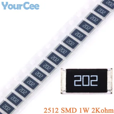 100 Stück/20 Stück 2Kohm 2512 SMD Chip-Widerstand 1W 2K Ohm 202 2KR Widerstand 5% Image