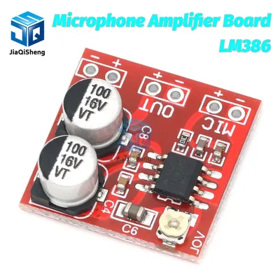 LM386 electret microphone amplifier board / microphone amplifier / without potentiometer DC4-12V Image