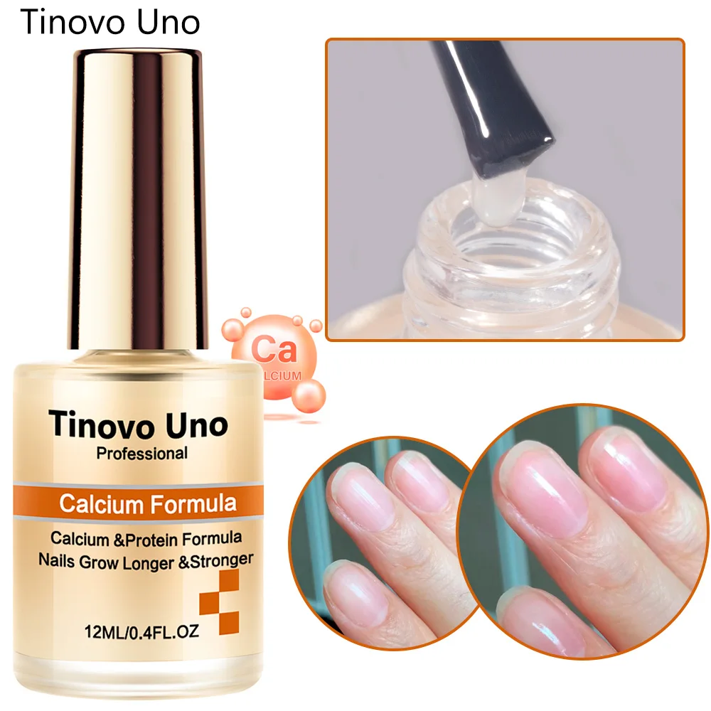 Tinovo Uno Calcium Base Coat Protein Formula Nails Growth Stronger Strengther Foundation Normaler Nagellack zur Reparaturpflege Image