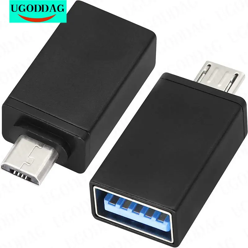 1/2/4 PCS OTG Micro auf USB Adapter Aluminiumlegierung Micro USB Stecker auf USB 2.0 A Buchse OTG Adapter für Android Smartphone Tablets Image