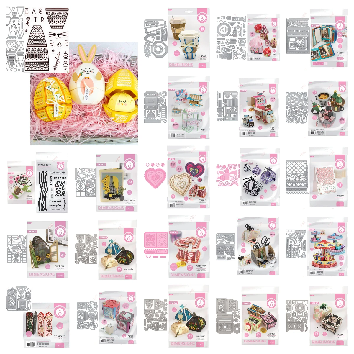 2025, neue Stanzformen, Herzen in Blüten, Geschenkboxen, Stanzform, Ostern, Box, Basteln, Metall-Stanzformen, Urlaubsform, DIY, Scrapbooking, Karten, Geschenk Image