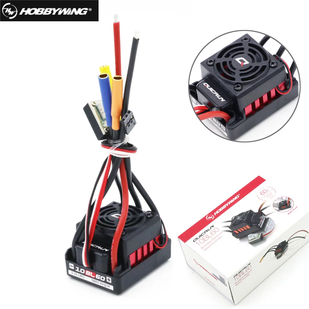 Hobby wing QuicRun-WP-10BL60 sensor lose bürstenlose Geschwindigkeit regler 60a esc für 1/10 rc Auto
