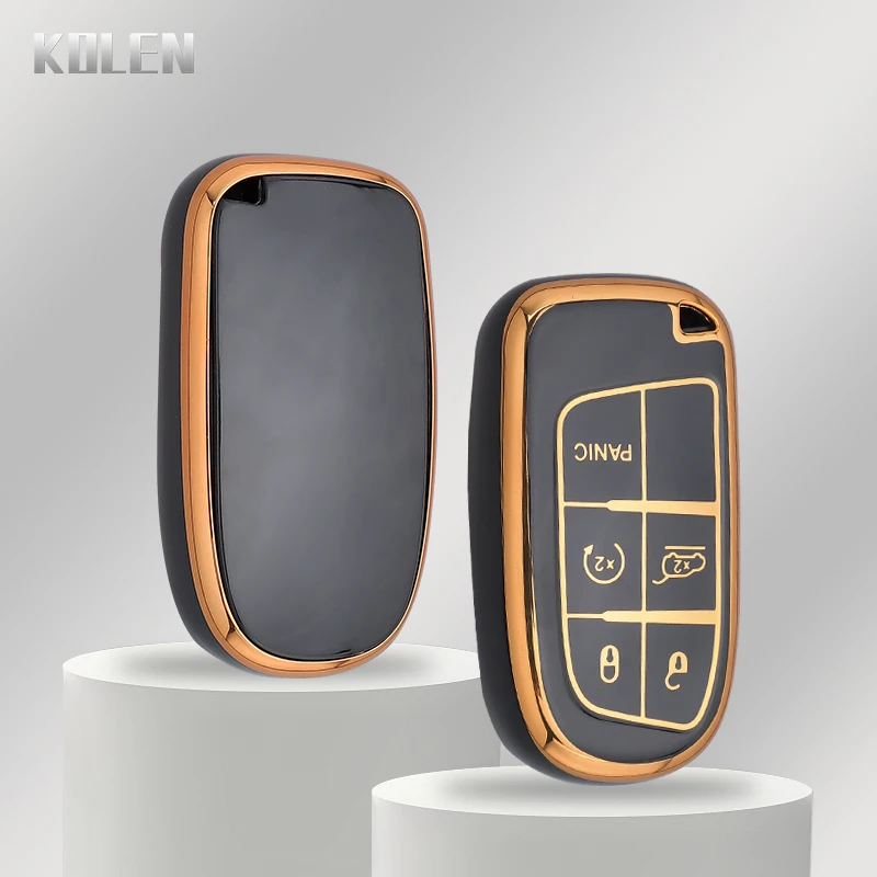 TPU Auto Remote Key Case Abdeckung Shell Für Jeep Renegade Grand Cherokee Für Dodge Ram Ladegerät 1500 Challenger Chrysler 300C reise Image