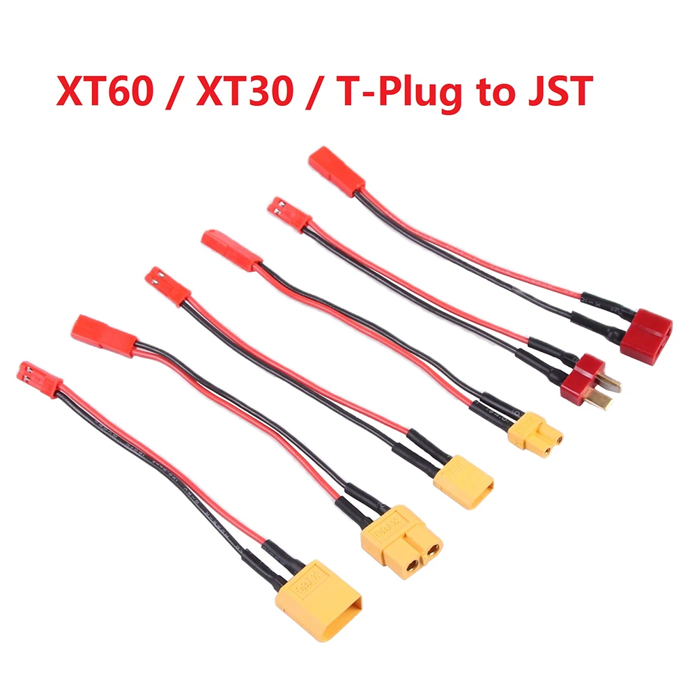 XT30 XT60 T Stecker Stecker/Buchse auf JST Stecker Lade Adapter Kabel Konverter Blei 22AWG für RC Hobby Batterie FPV RC Modelle