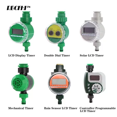 RBCFHI 6 Arten von Garten Wasser Timer Regen Sensor Solar Programmierbare Automatische Elektronische LCD Display Home Garten Wasser Timer