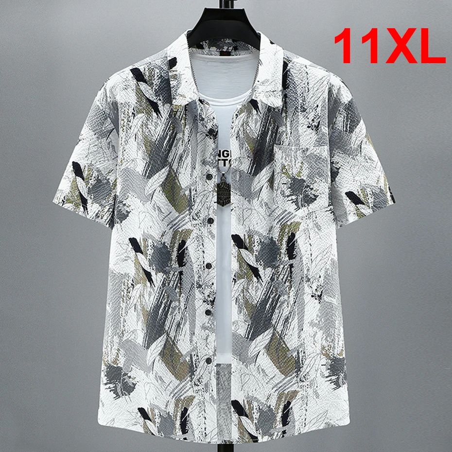 Sommer Hawaii Hemd Männer plus Größe 10xl 11xl Strand hemd Hip Hop Mode Sommer Kurzarm hemden männlich große Größe 11xl