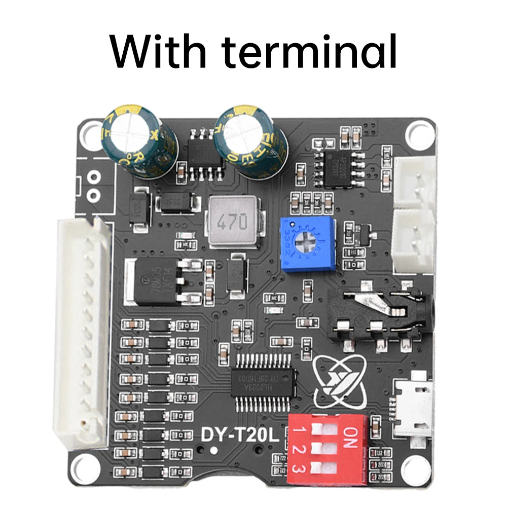 DC6V-35V 10W/20W Sprachwiedergabemodulplatine T20L Micro Playback Serielles Steuermodul USB SD/TF-Karte DY-SV5W Image